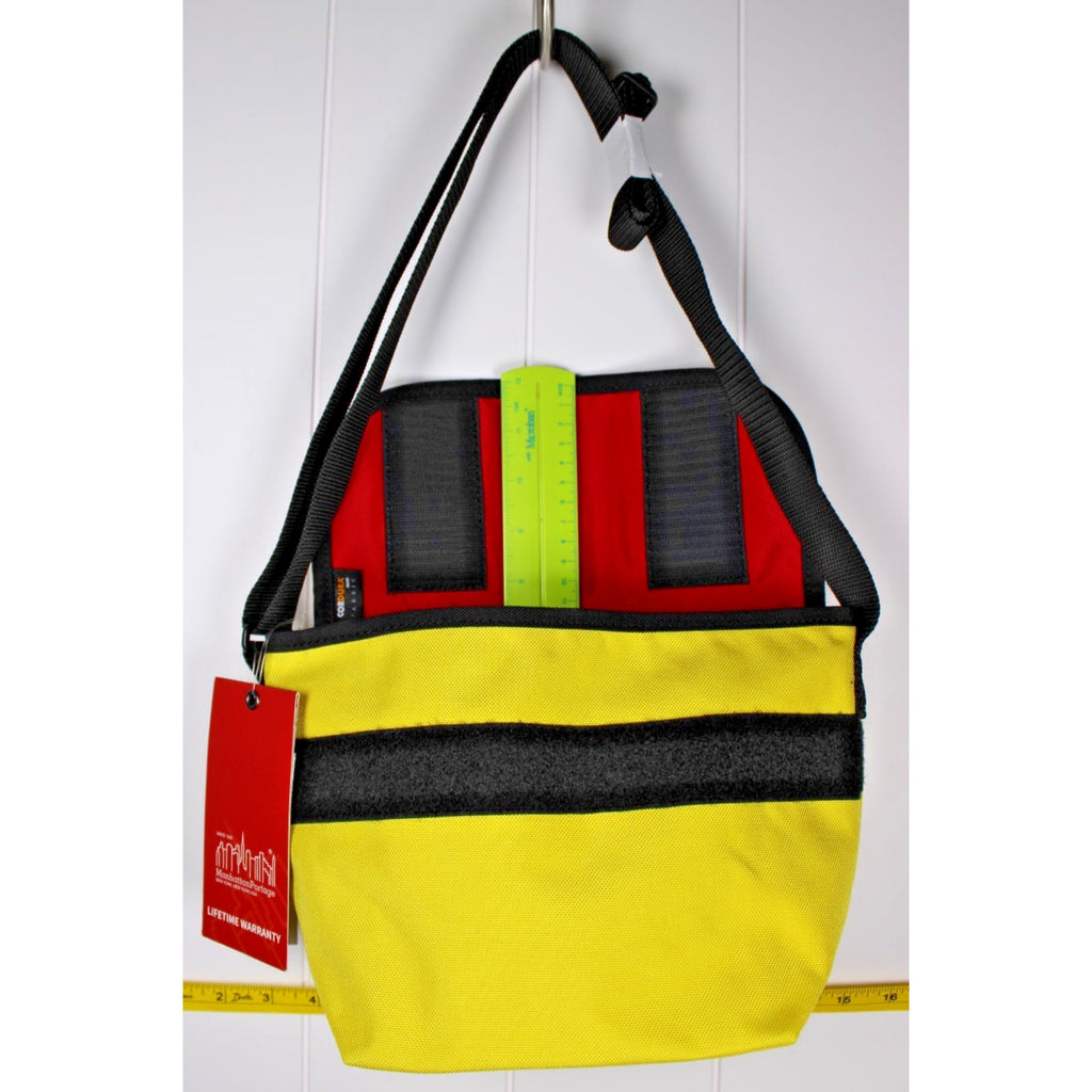 Manhattan Portage Messenger Bag Hook-and-Loop Closure Zip Pocket YELLOW