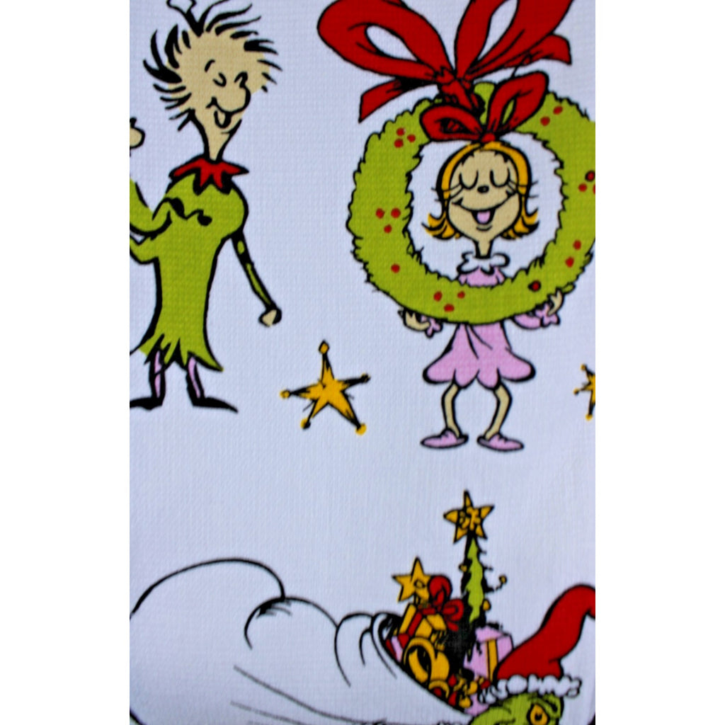 Set Of 3 Dr. Seuss The Grinch Whoville Cindy Lou Christmas Kitchen Cotton Towels