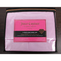 Juicy Couture Lilac Pink Satin 4pc KING Sheet Set Easy Care Soft Sleek Smooth