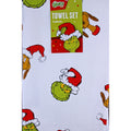 Set Of 3 Dr. Seuss The Grinch & His Dog Max Christmas Kitchen Cotton Towels