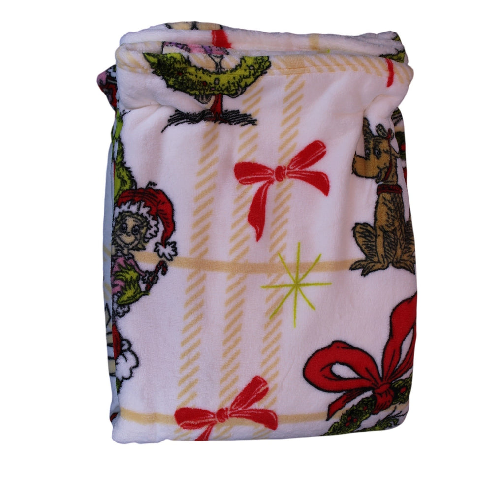 Dr. Seuss The Grinch Oversized Christmas Holiday Throw Blanket Soft Fleece