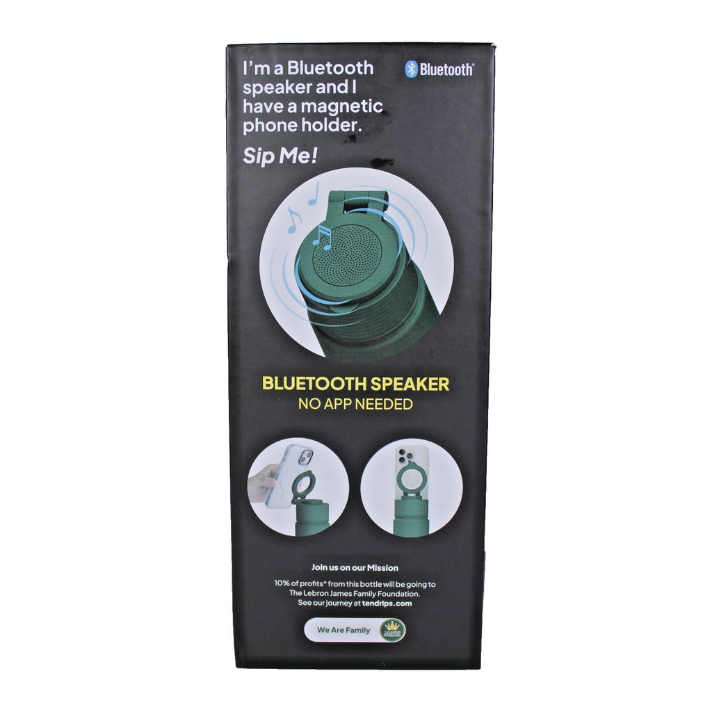 Drip All In One Bluetooth Speaker & Magnetic Holder 17oz. Magsafe Bottle -Green