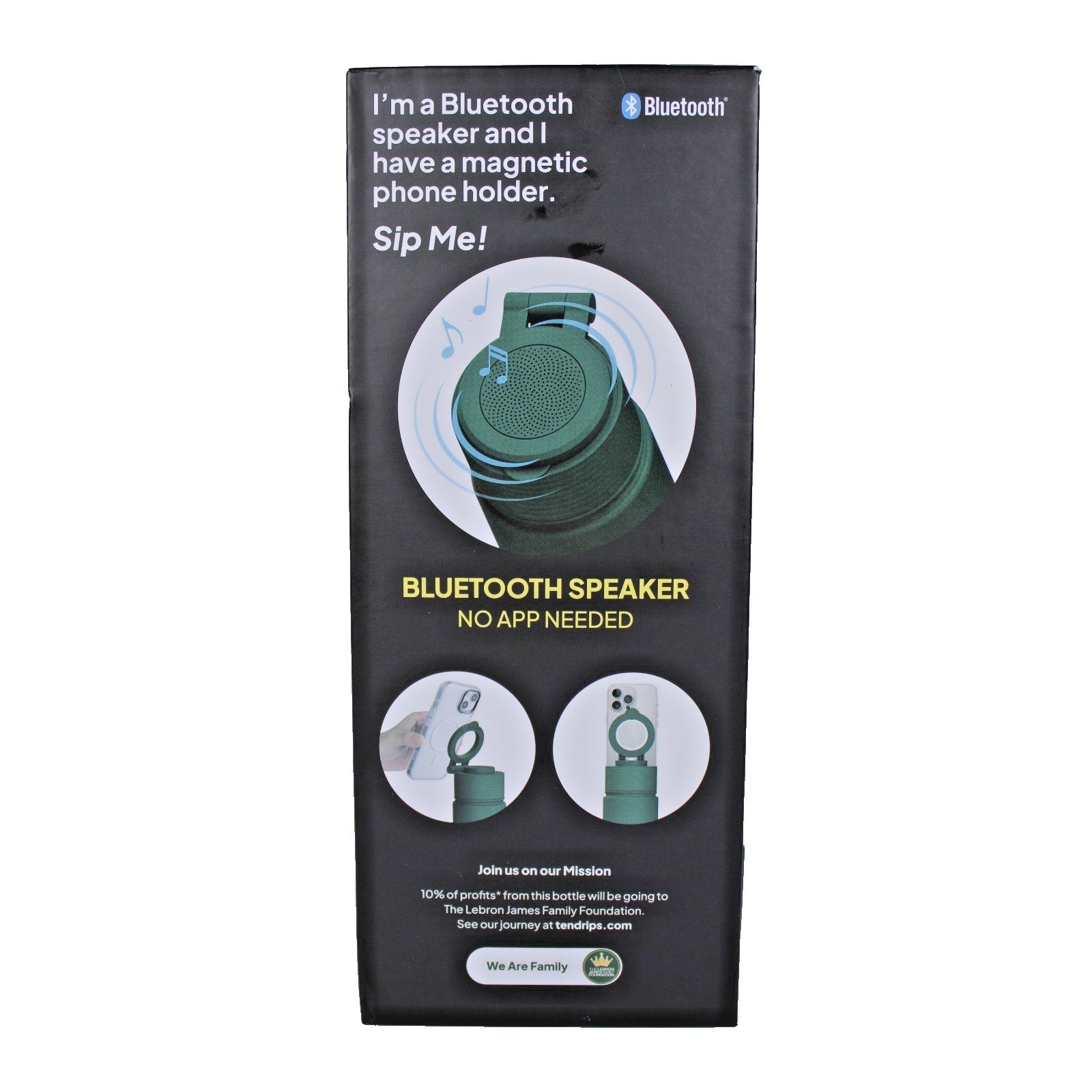 Drip All In One Bluetooth Speaker & Magnetic Holder 17oz. Magsafe Bottle -Green