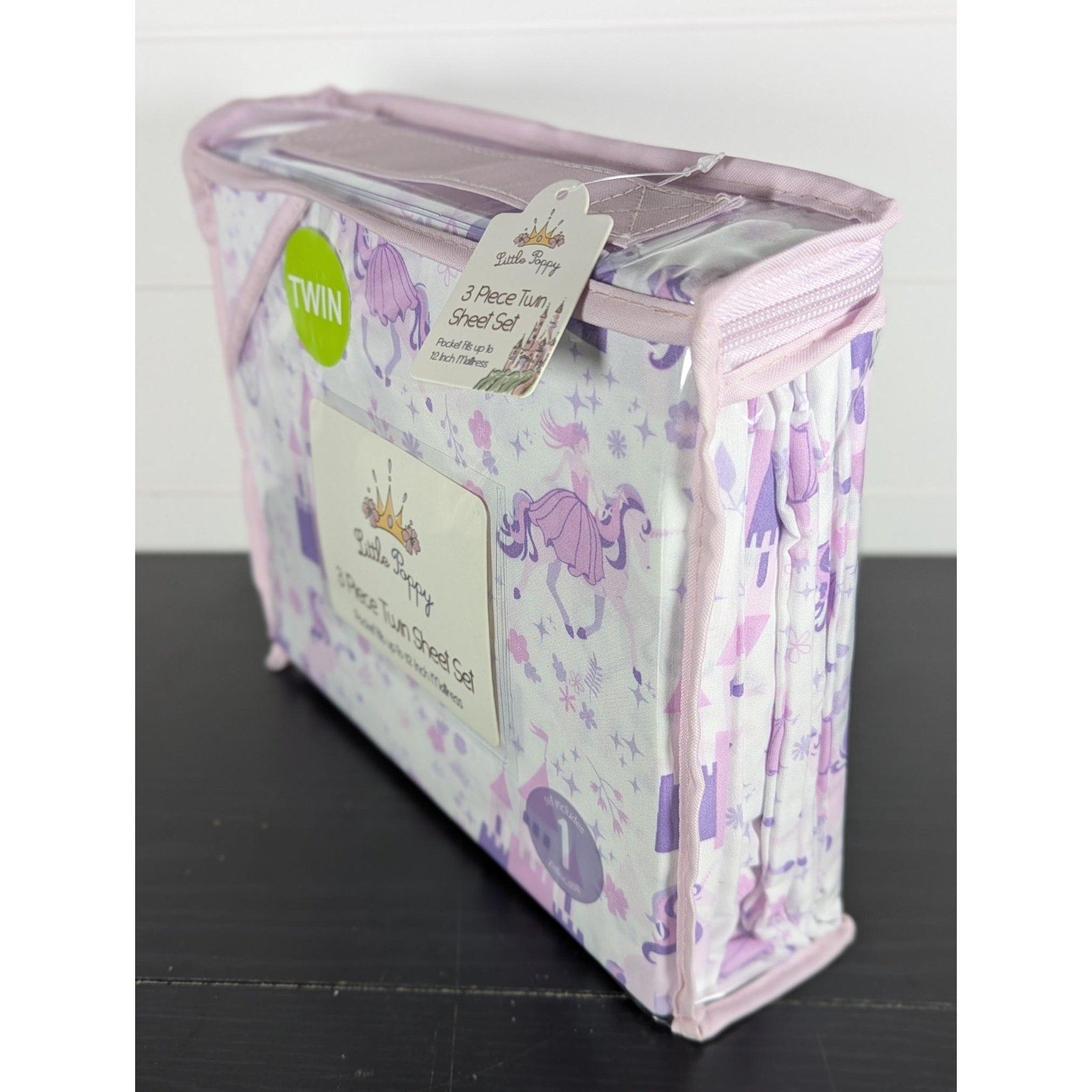 Little Poppy- Castles, Unicorns, Princes, 3-pc TWIN Sheet Set - New