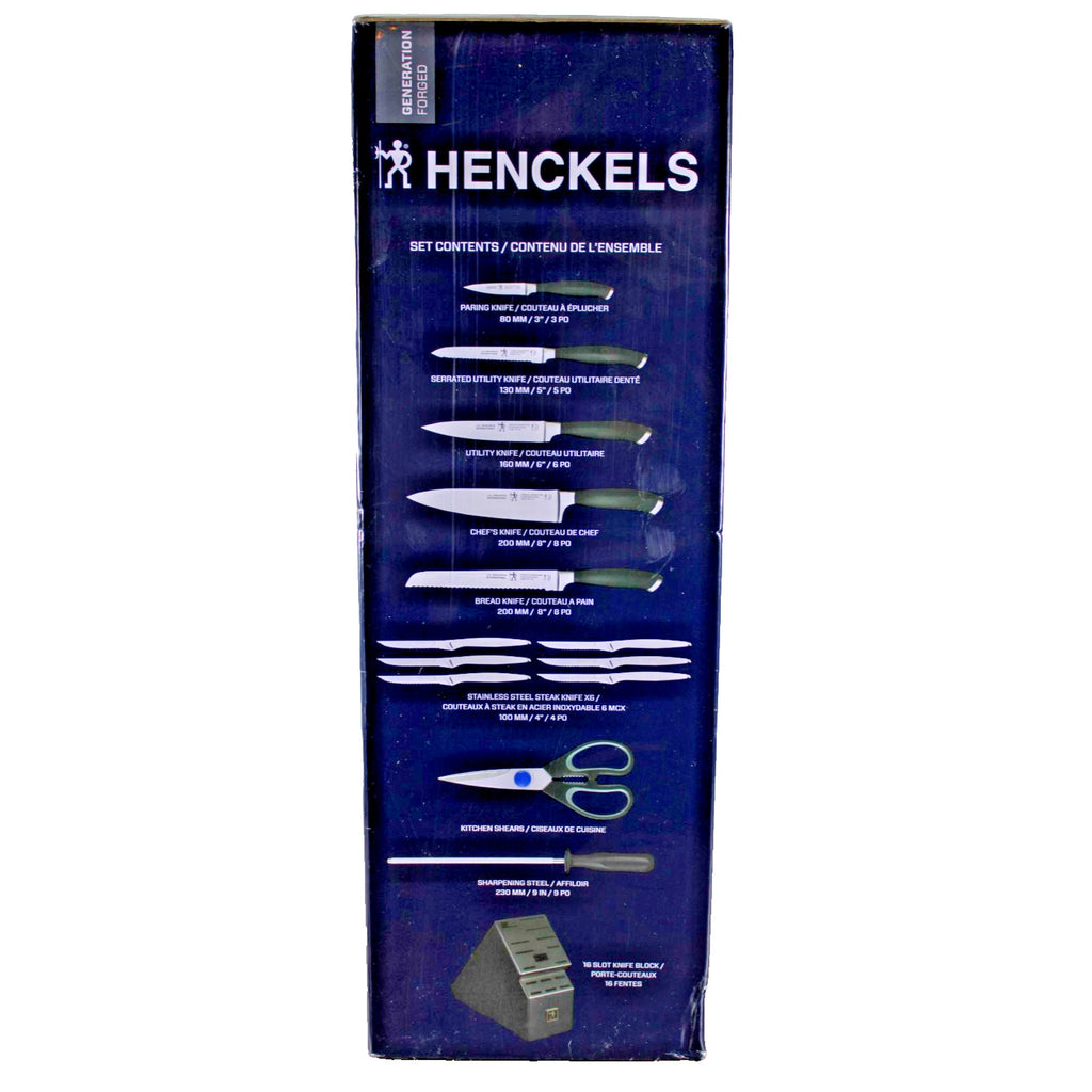 HENCKELS Forged Generation 14 Piece Stainless Knife Block Set. Home Chefs & Pros