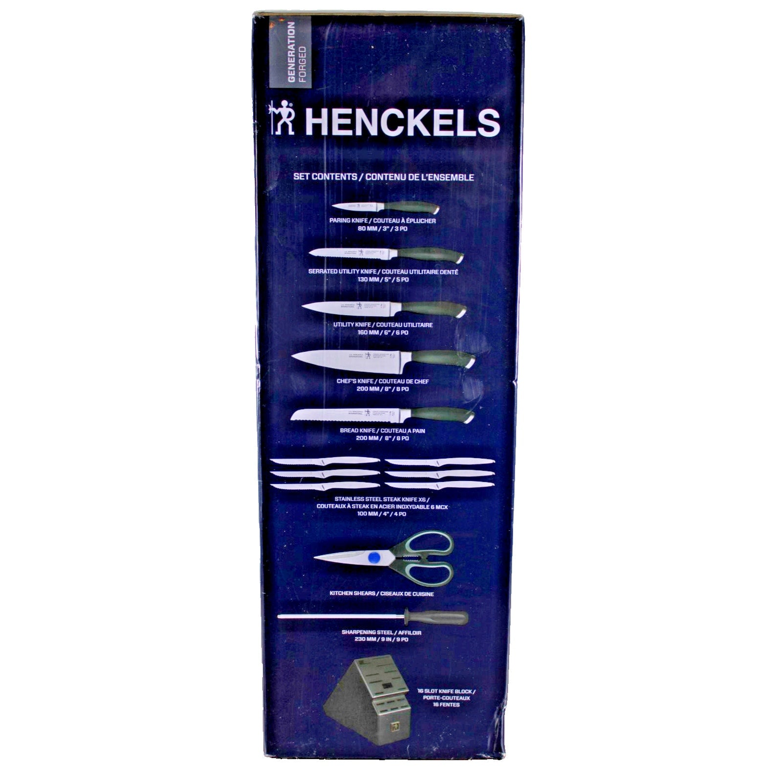 HENCKELS Forged Generation 14 Piece Stainless Knife Block Set. Home Chefs & Pros