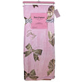 Juicy Couture Pink Plush Throw Blanket 60" X 70" Oversized, Gold Bows, Juicy