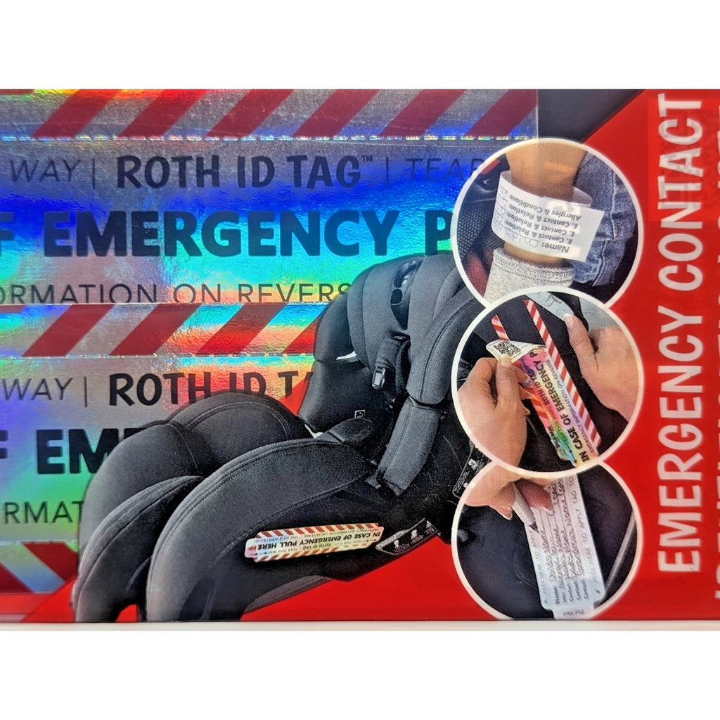 Original ROTH ID TAG™ Kit - Emergency Contact Identification System for Car Seat