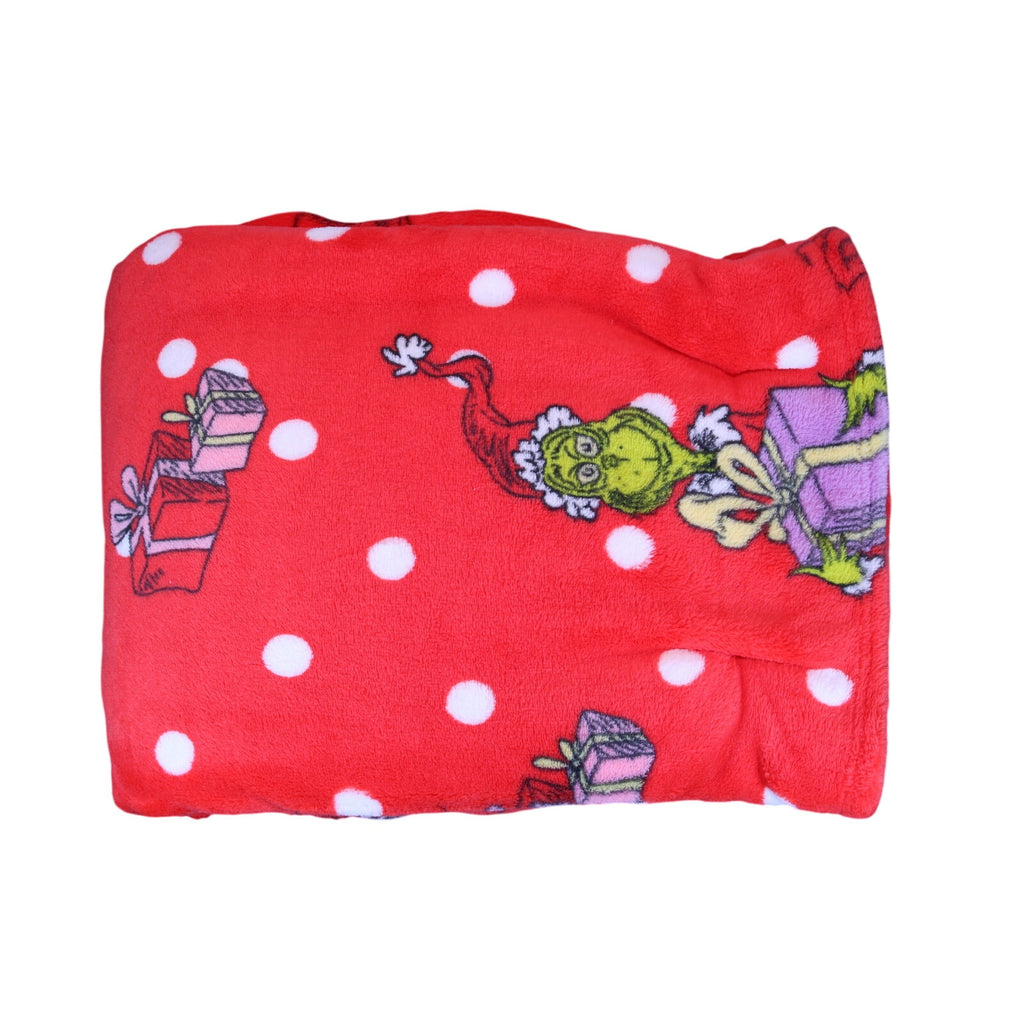 Cozy Dr. Seuss The Grinch Oversized Christmas Throw Blanket 60x70