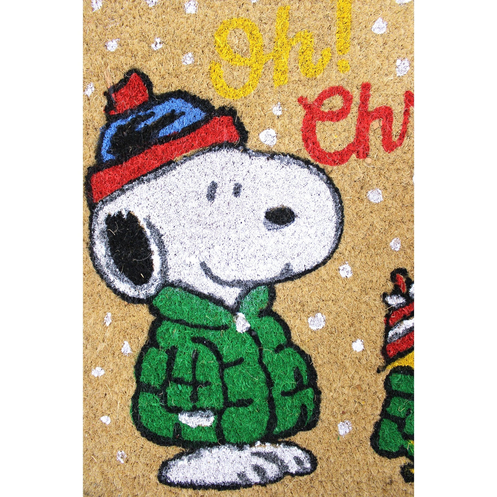 Peanuts Snoopy Woodstock "Oh Christmas Tree" Coco Coir Mat 18"x28”