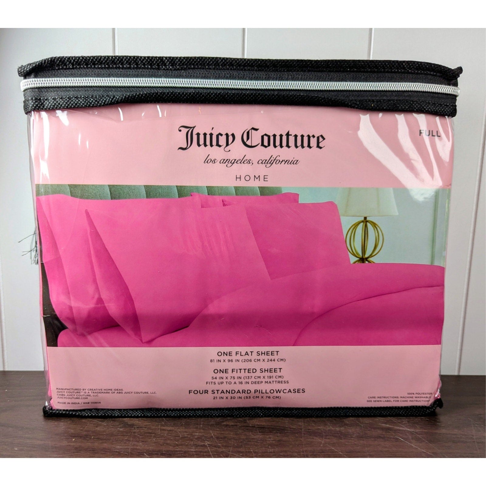 Juicy Couture Hot Pink Full Sheet Set 6pc Fun Décor Unique Romantic