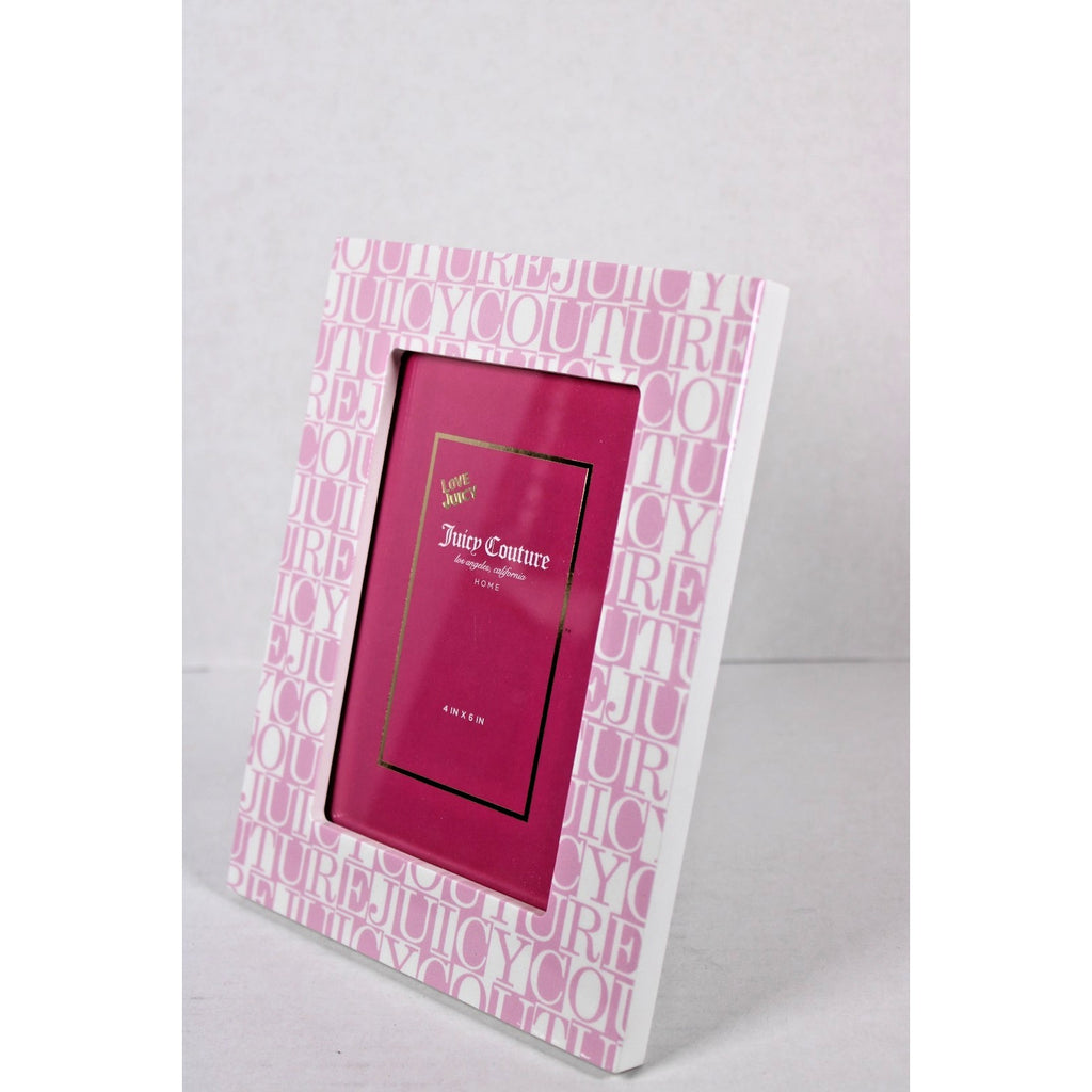 Juicy Couture 4x6 Picture Frame, Pink, White table easel