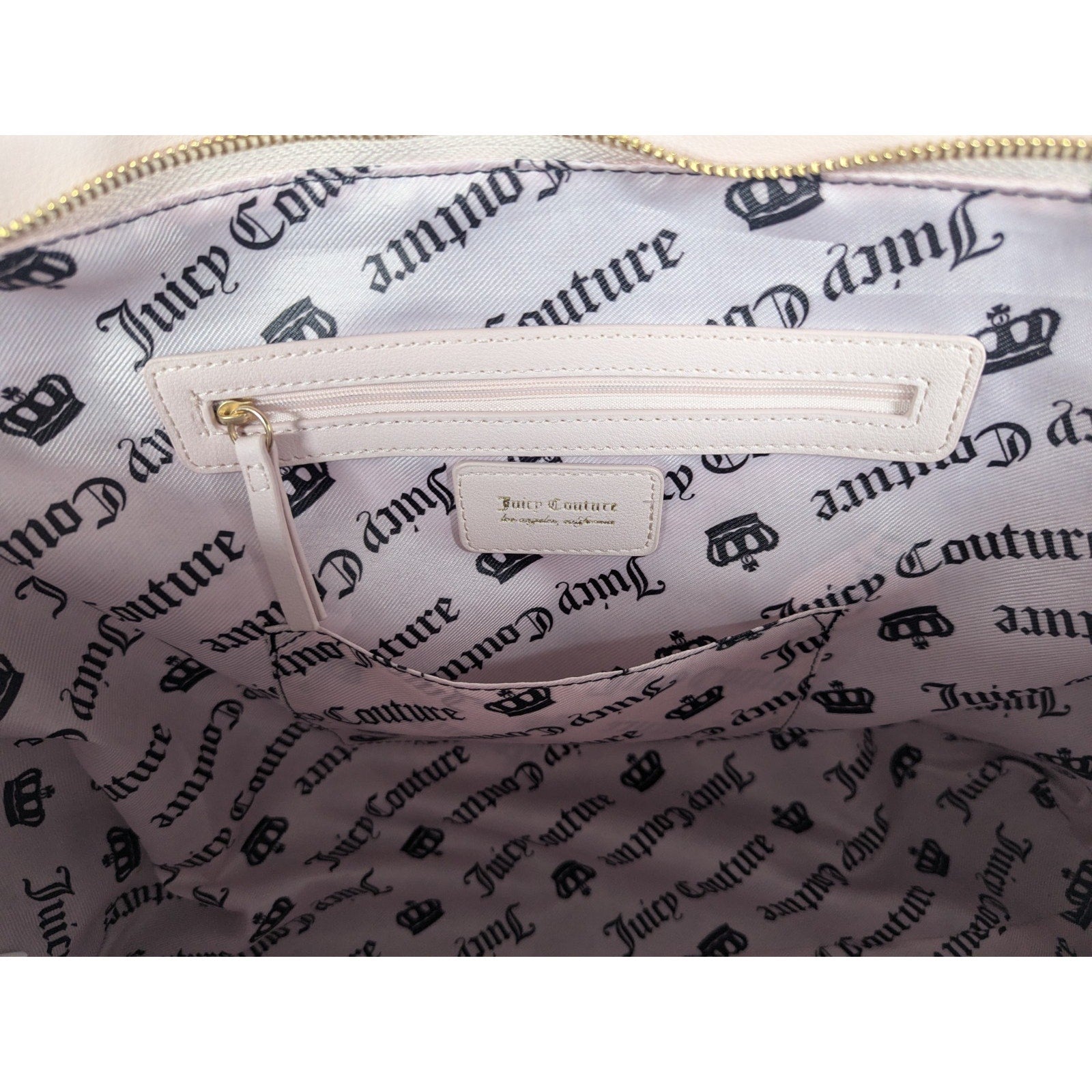 Juicy Couture Juicy Tale Weekender Tote Bag Black Pink Quilted Bow Bag Y2K NWT