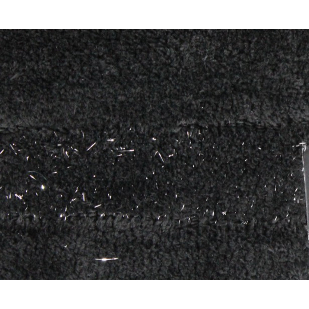 Betsey Johnson Black with Sliver tinsel accent trail Bath Rug 20 x 32 NEW