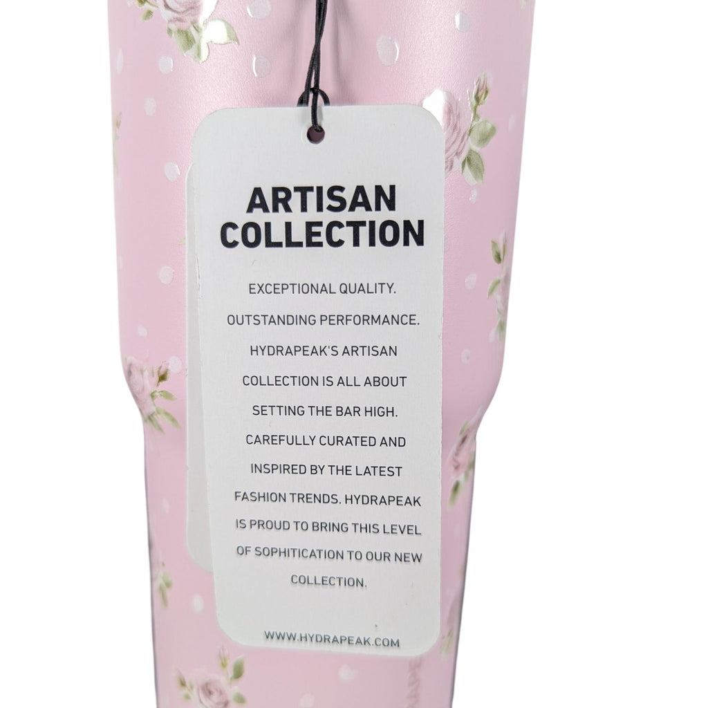 Hydrapeak Nomad 32oz Tumbler Artisan Collection Baby Pink, Roses