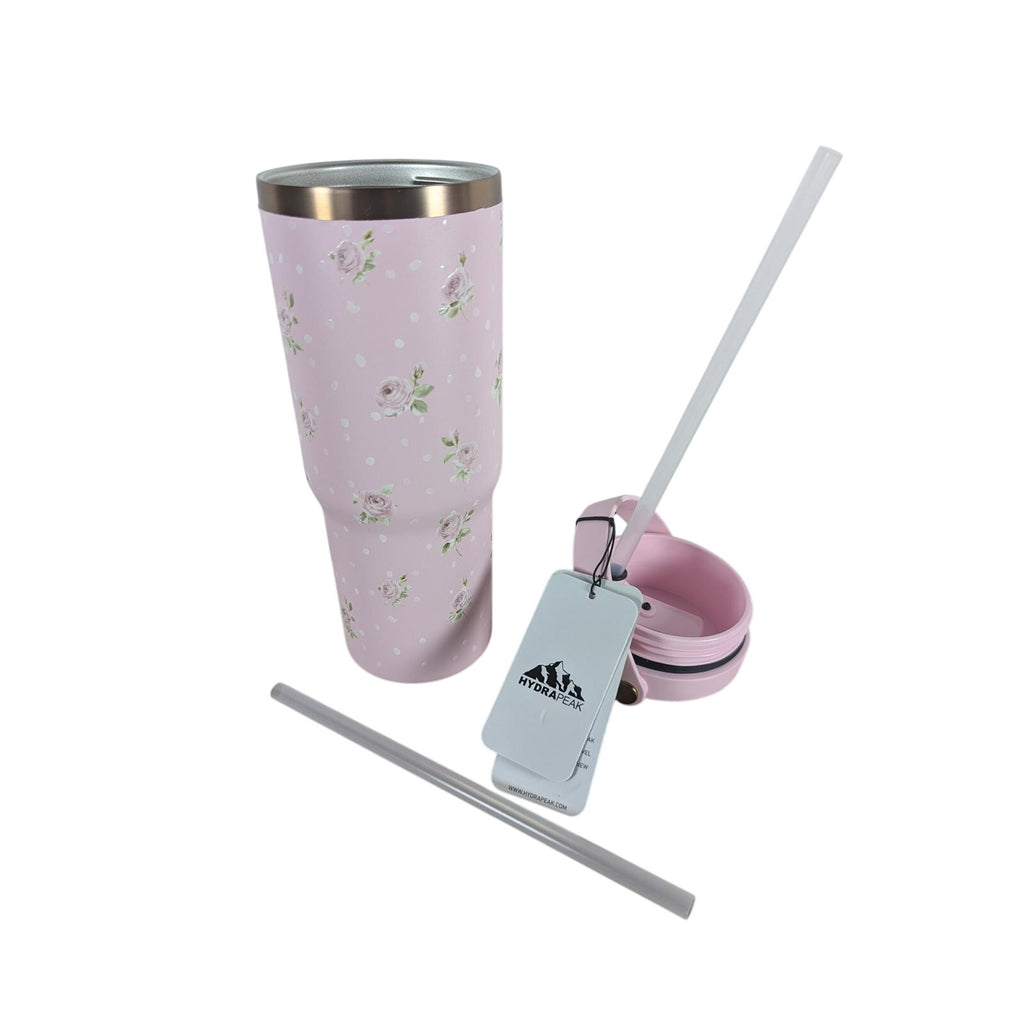 Hydrapeak Nomad 32oz Tumbler Artisan Collection Baby Pink, Roses