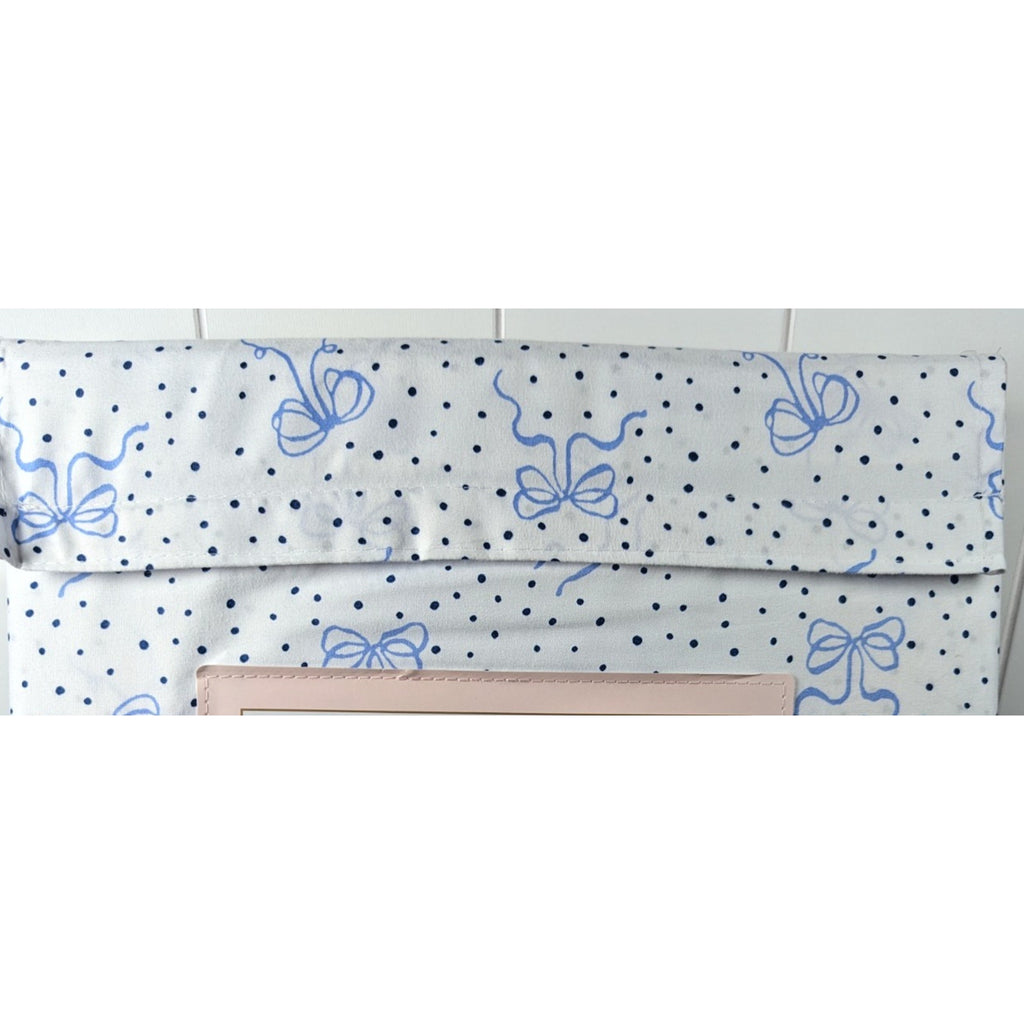 Cupcakes and Cashmere at home, Blue Ribbon & Dots 4pc QUEEN Sheet Set NEW