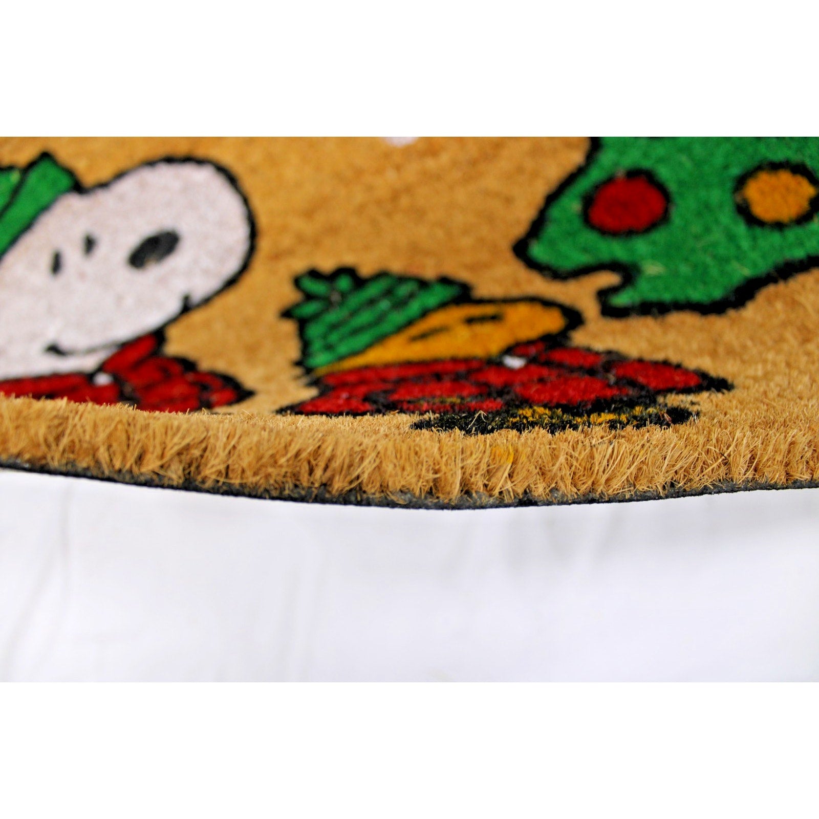Peanuts Snoopy Woodstock Red Puffer Jacket Merry Christmas Coco Coir Mat 20"x32”