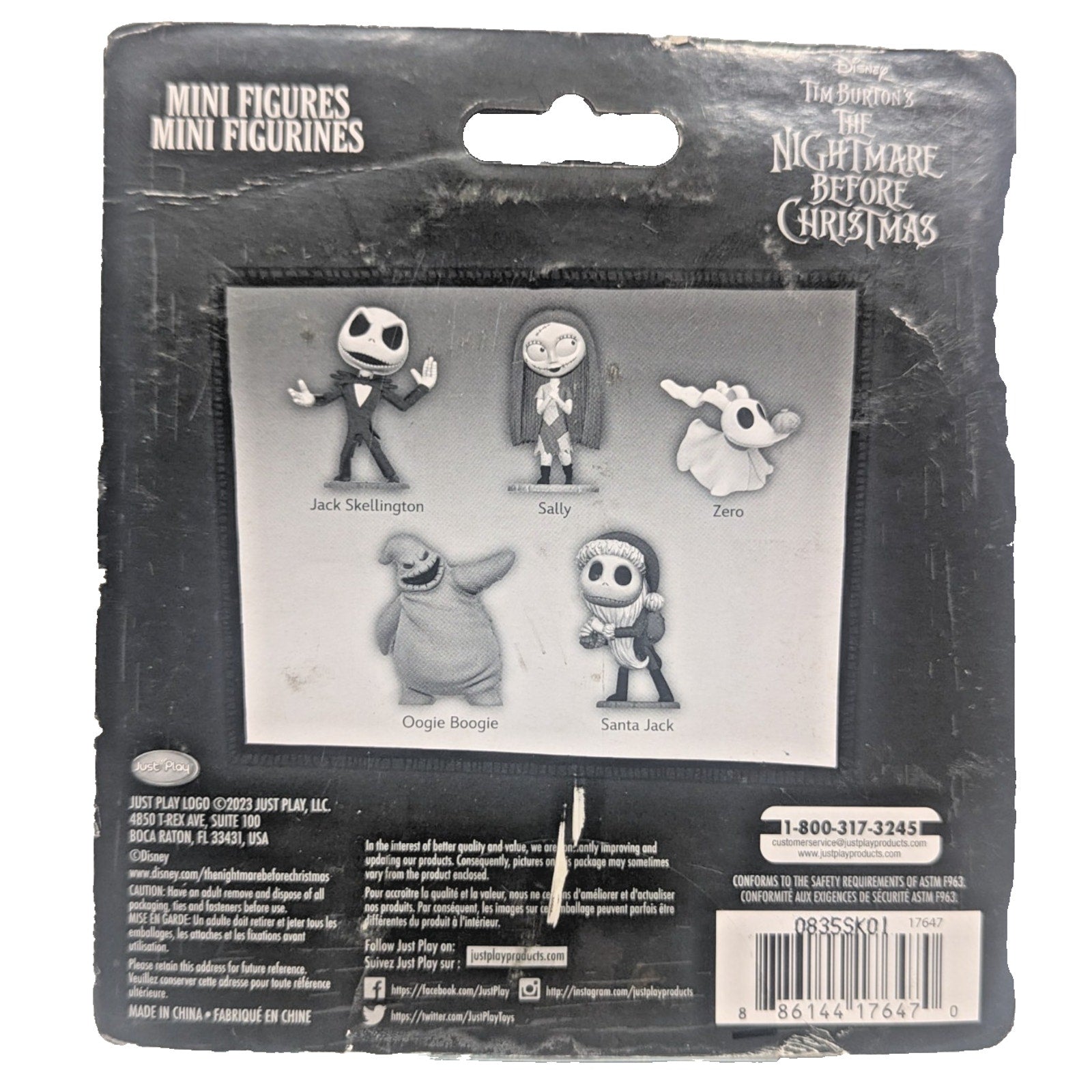 Disney Nightmare Before Christmas 30th 2.5" Mini Figures 5 Pack Just Play