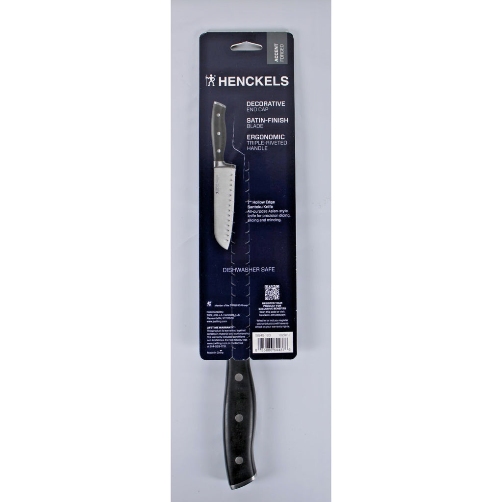 Henckels ACCENT Forged 7" Hollow Edge Santoku Made with GERMAN Stainless Steel