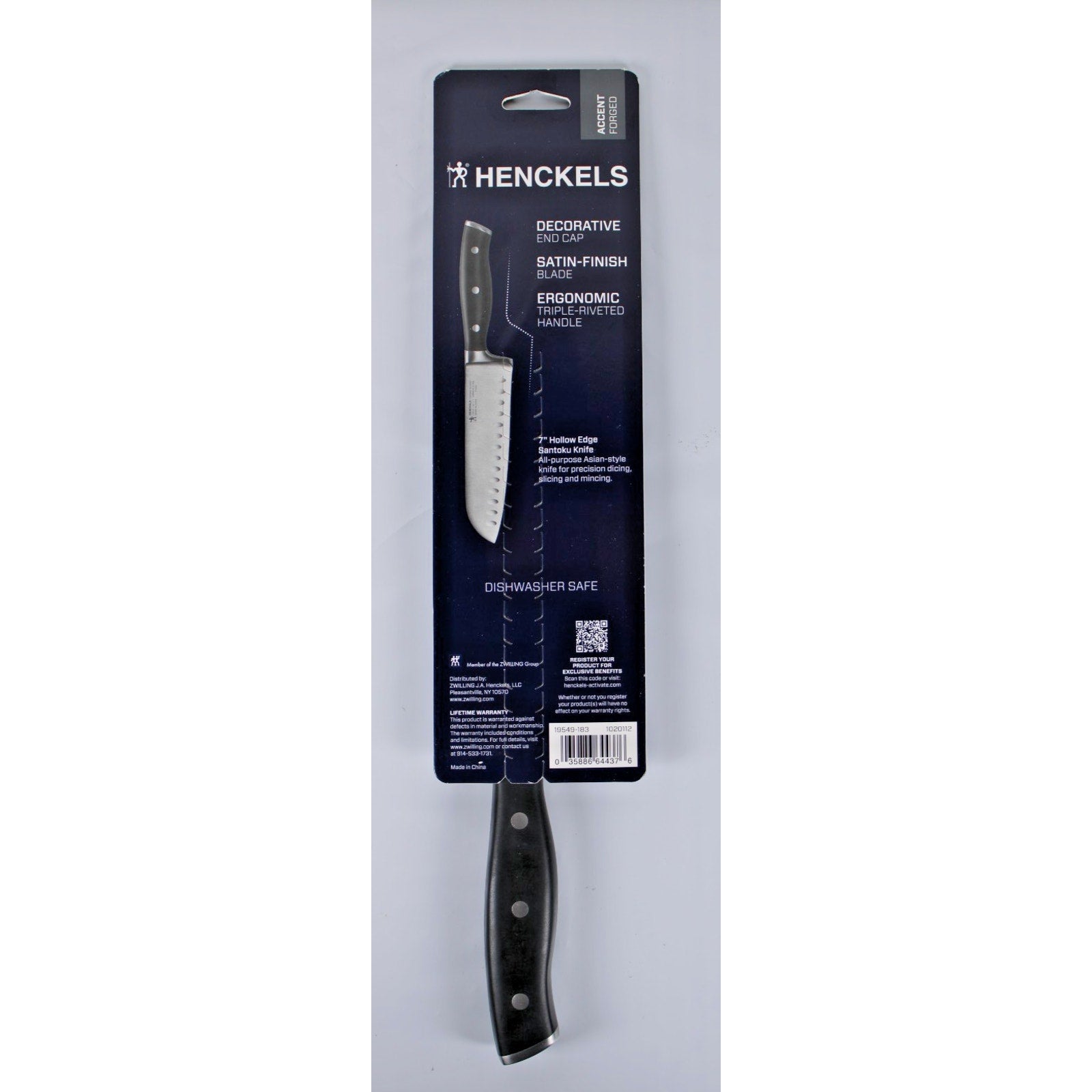 Henckels ACCENT Forged 7" Hollow Edge Santoku Made with GERMAN Stainless Steel