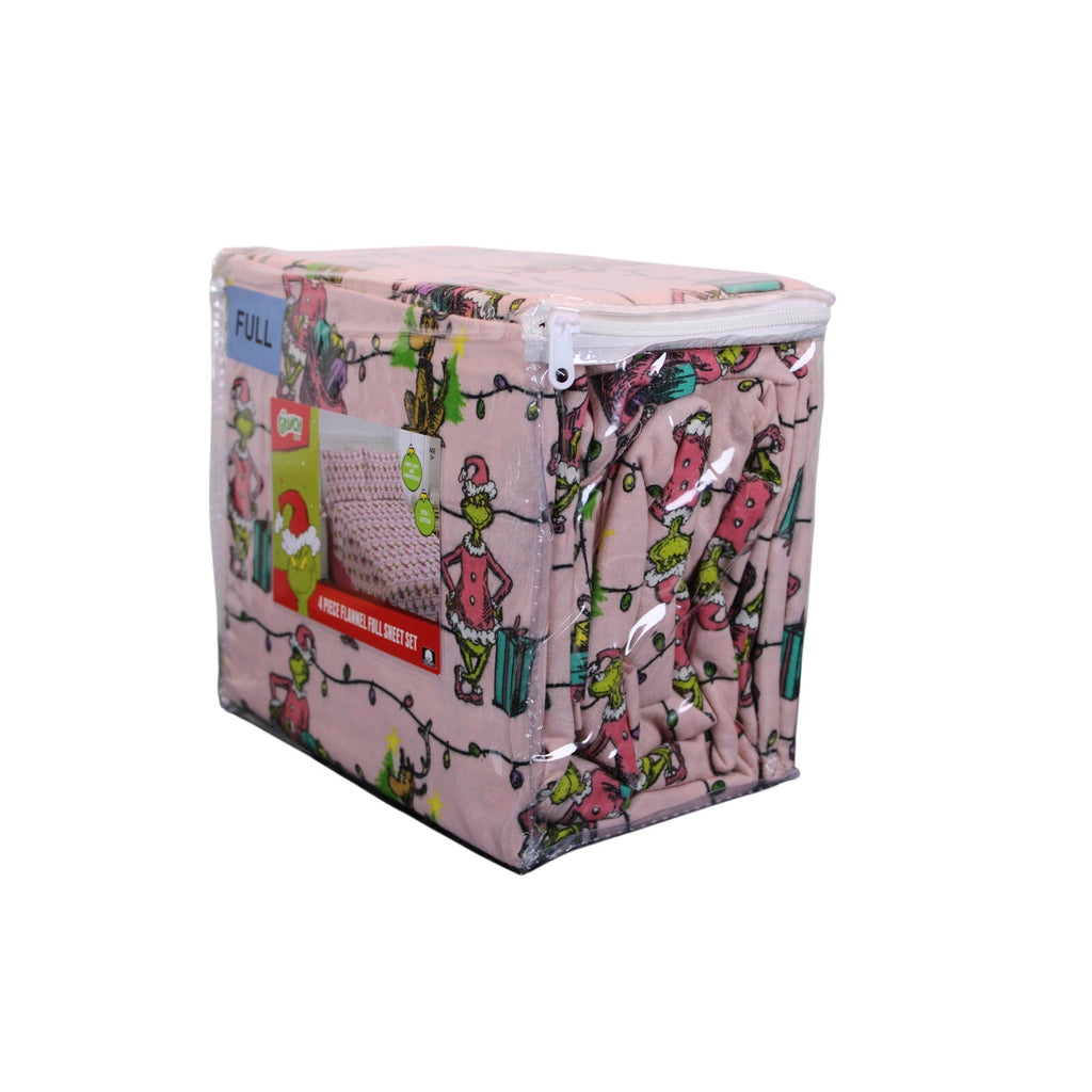 Dr. Seuss The Grinch & Friends 4 piece Full Flannel Sheet Set