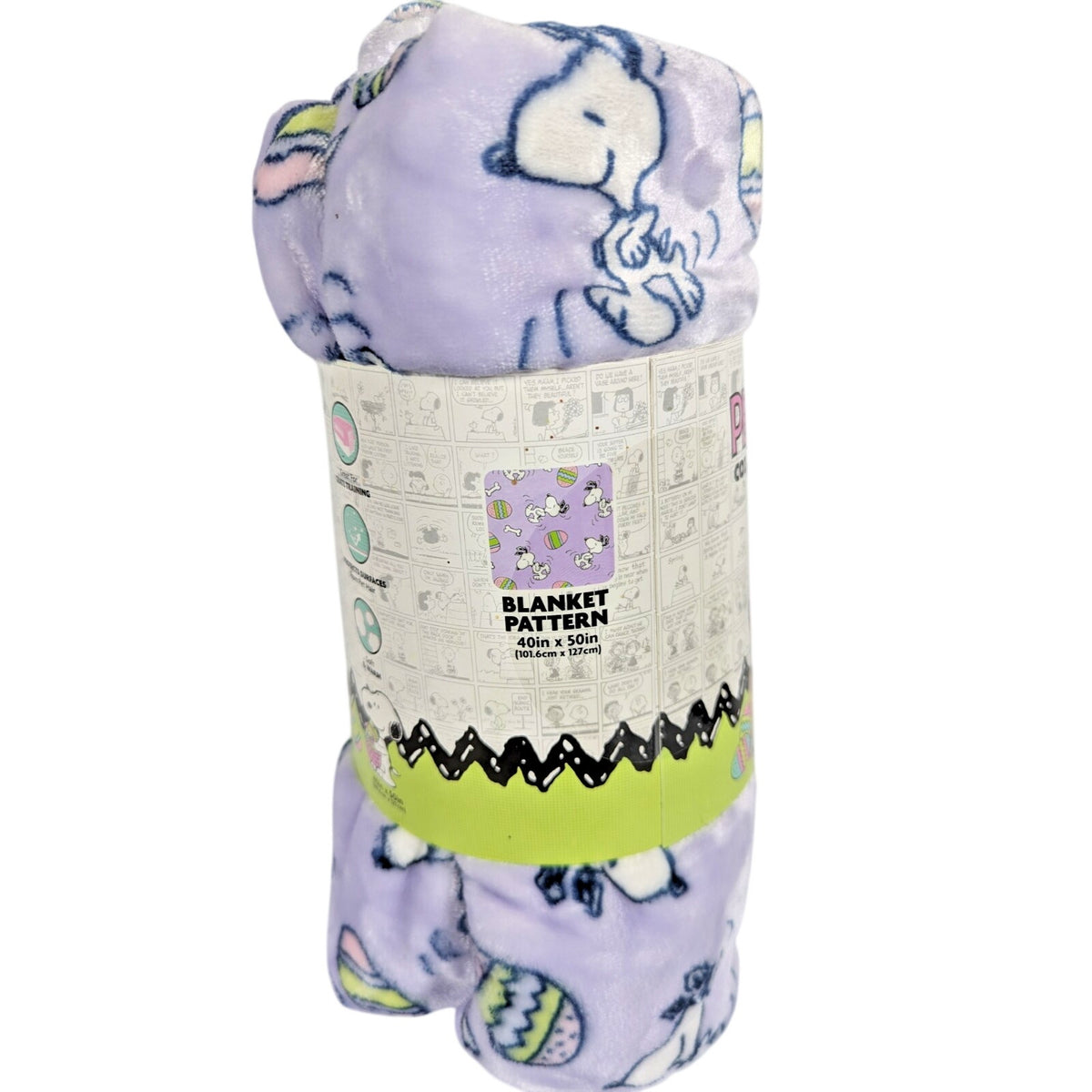 PEANUTS Cozy Sherpa Blanket for Pets - Snoopy, Easter Eggs, Bone, 40” X 50” NEW