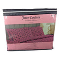 Juicy Couture Queen Size 6 pc Black Rose Fishnet Pink Bedding Sheet Set