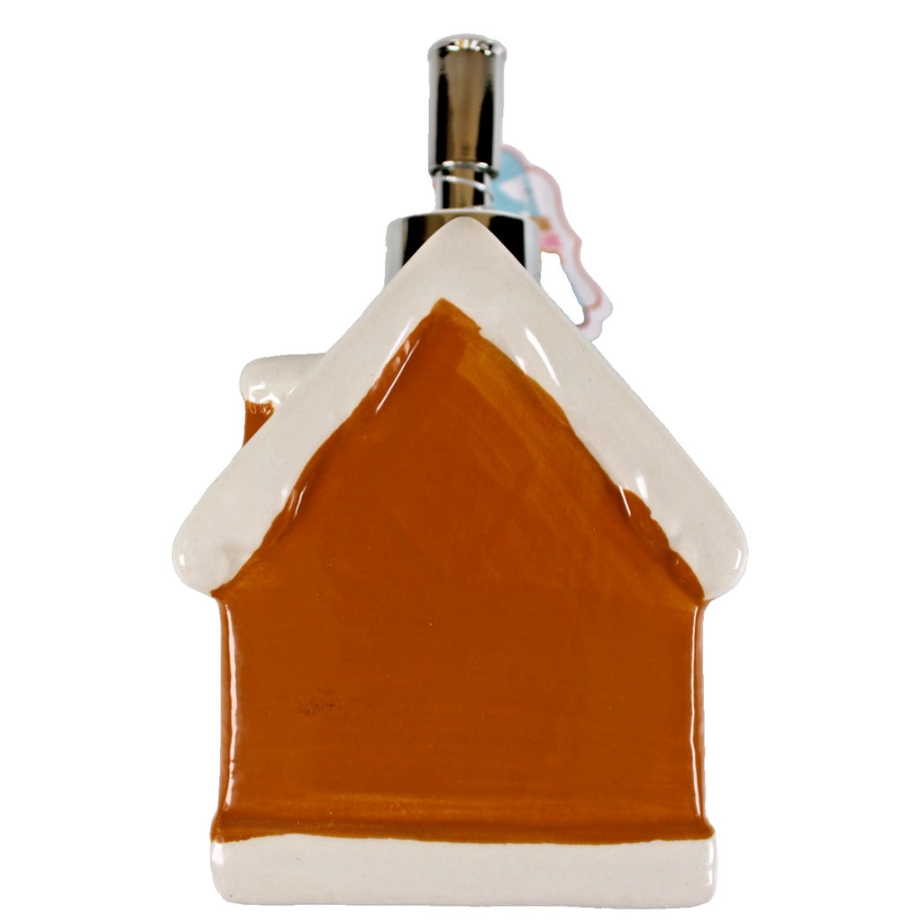10 STRAWBERRY Street Gingerbread House Soap Lotion Dispenser 7" Tall