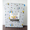 Peanuts Snoopy Easter Egg Bunny FULL size Sheet Set Soft Gray NEW