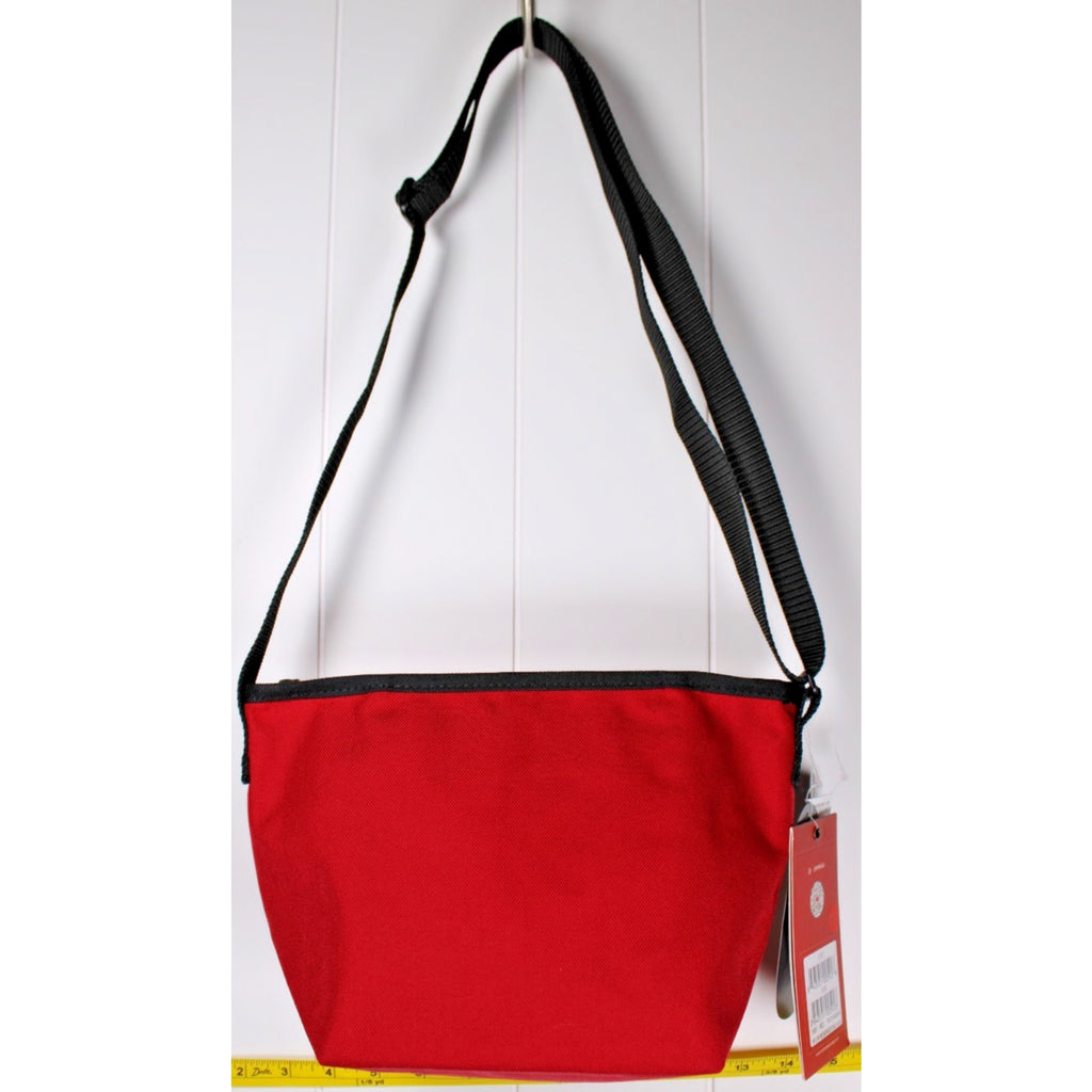 Manhattan Portage Messenger Bag Hook-and-Loop Closure Zip Pocket RED