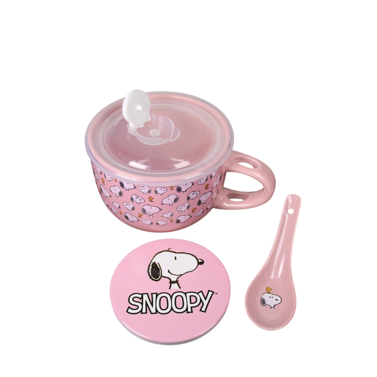 Peanuts Snoopy Soup Mug Bundle 24floz, Coaster, Spoon & Soup Mug