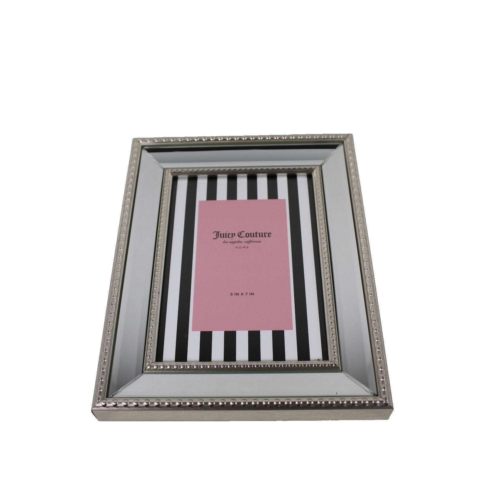 Juicy Couture Home Mirrored Tabletop Stand Up Photo Picture Frame 5 x 7