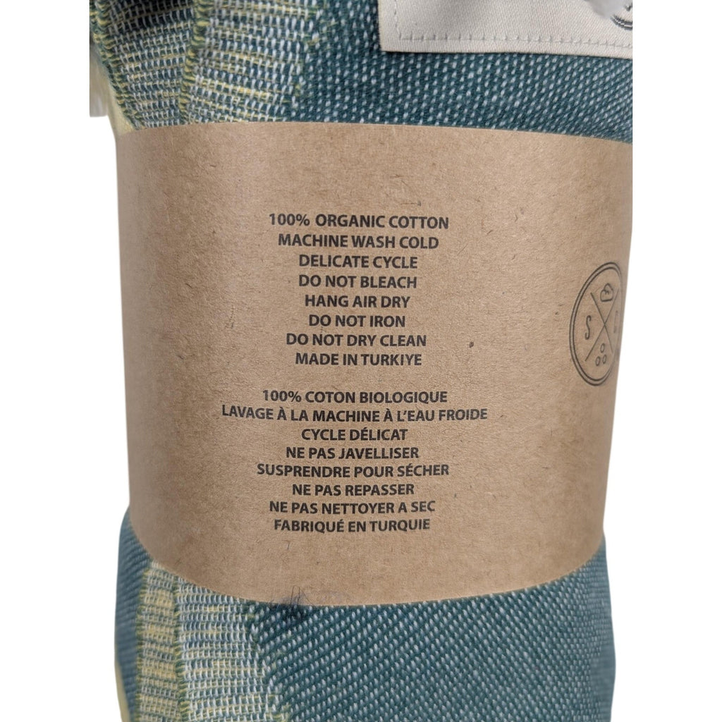 Sand Cloud Beach Towel Plumeria (Green) - 100% Turkish Organic Cotton - NEW