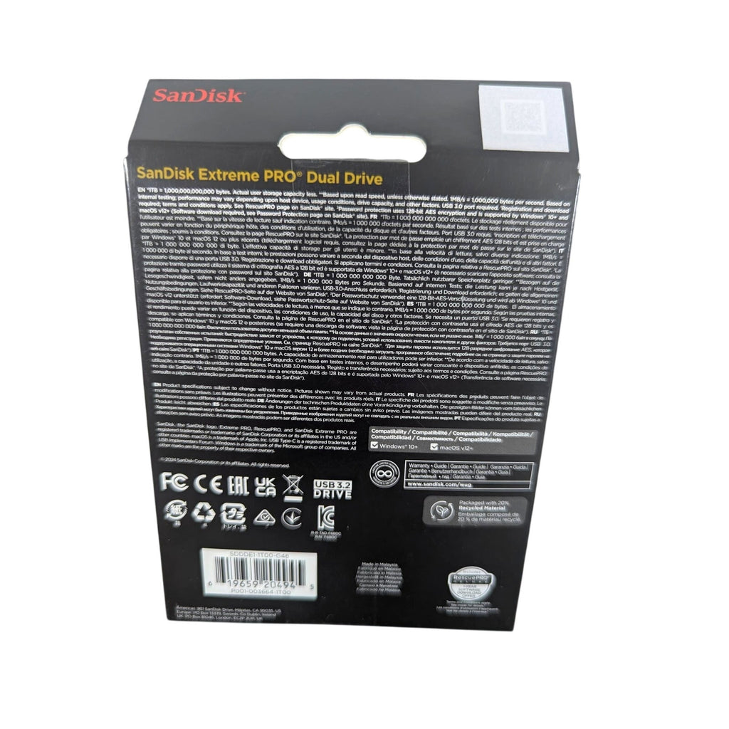 SanDisk Extreme PRO 1TB Dual Drive USB Type-A and USB C 1000mb/s NEW