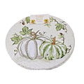 Pumpkins Thanksgiving Fall Harvest Braided Fabric Round Placemats Set of 4 -15"