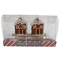 3 pc. Christmas Gingerbread House Salt & Pepper Shakers & Spoon Rest Set