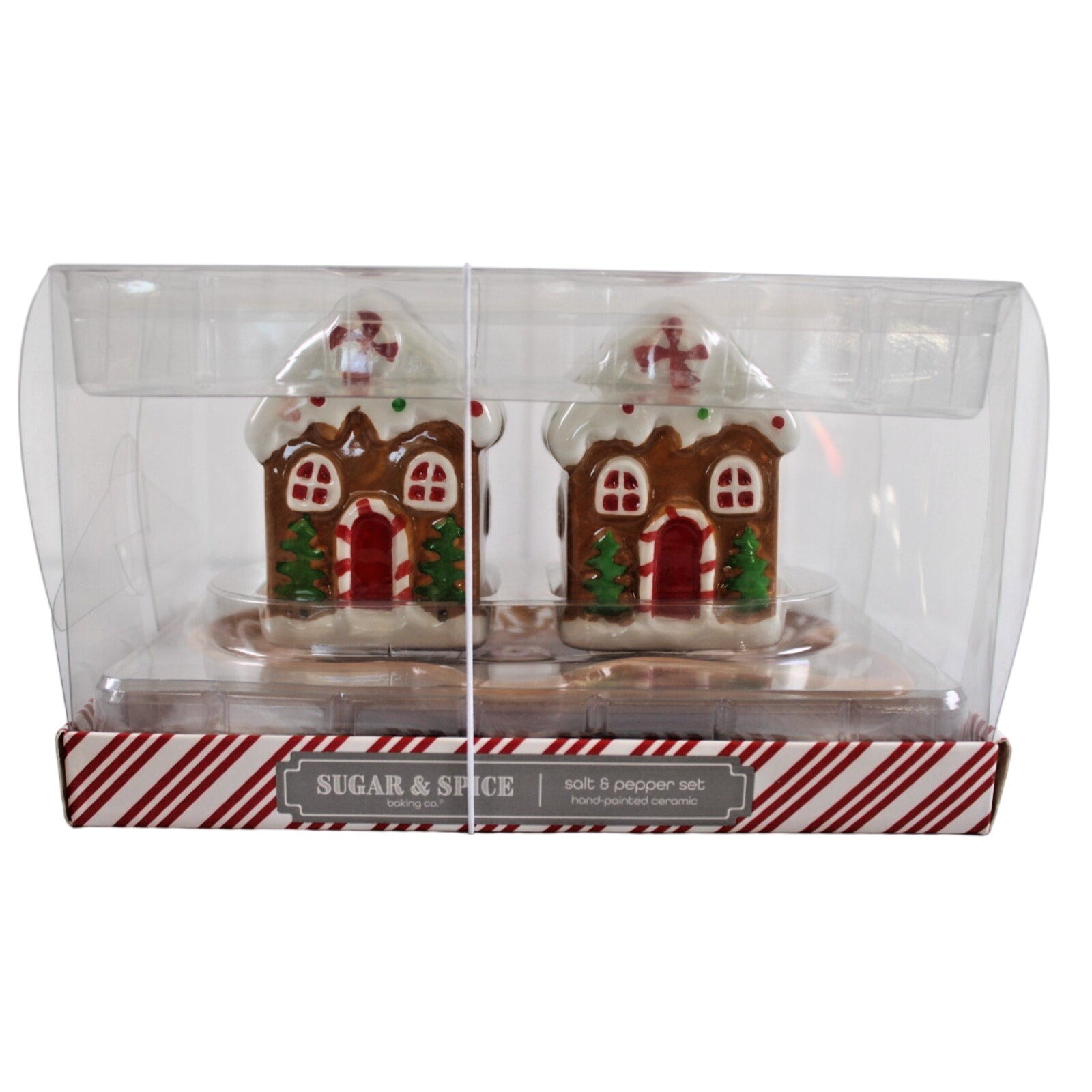 3 pc. Christmas Gingerbread House Salt & Pepper Shakers & Spoon Rest Set
