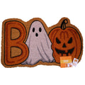 BOO SHAPED HALLOWEEN COIR DOOR MAT 20” X 32” Ghost Jack-O-Lantern Non-slip