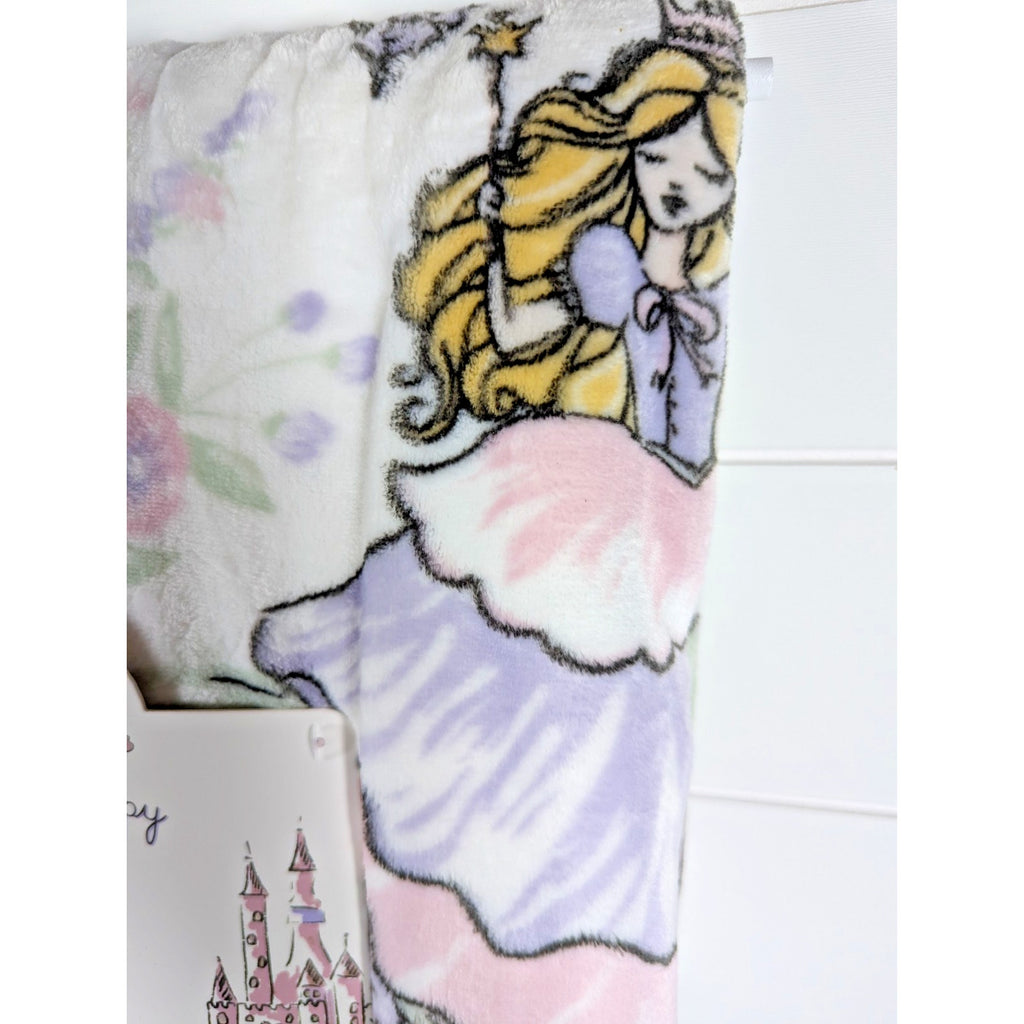 Little Poppy Luxe Plush Throw 50"x70" Princess, Castle, Floral Ultra Soft, NEW