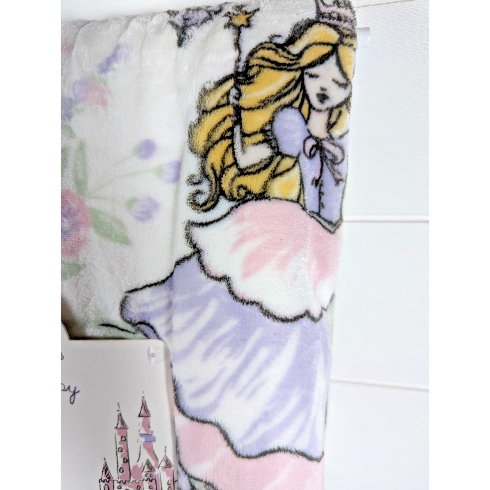 Little Poppy Luxe Plush Throw 50"x70" Princess, Castle, Floral Ultra Soft, NEW