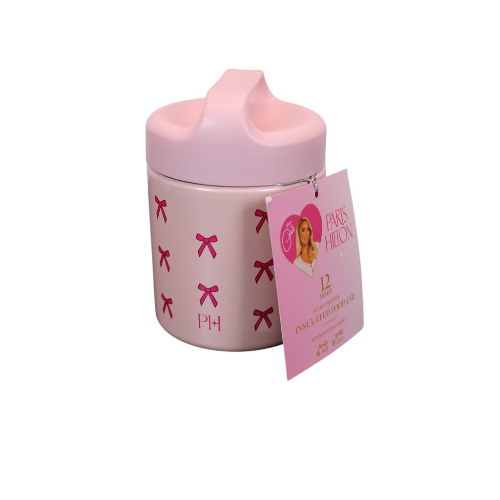 Paris Hilton 3-Pc Bento Lunch Box & Insulated Jar Set Pink Bows