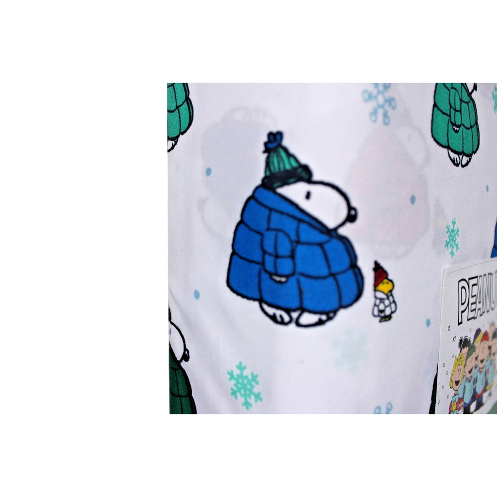 Snoopy Queen Sheet Set White Puffer Jacket Print