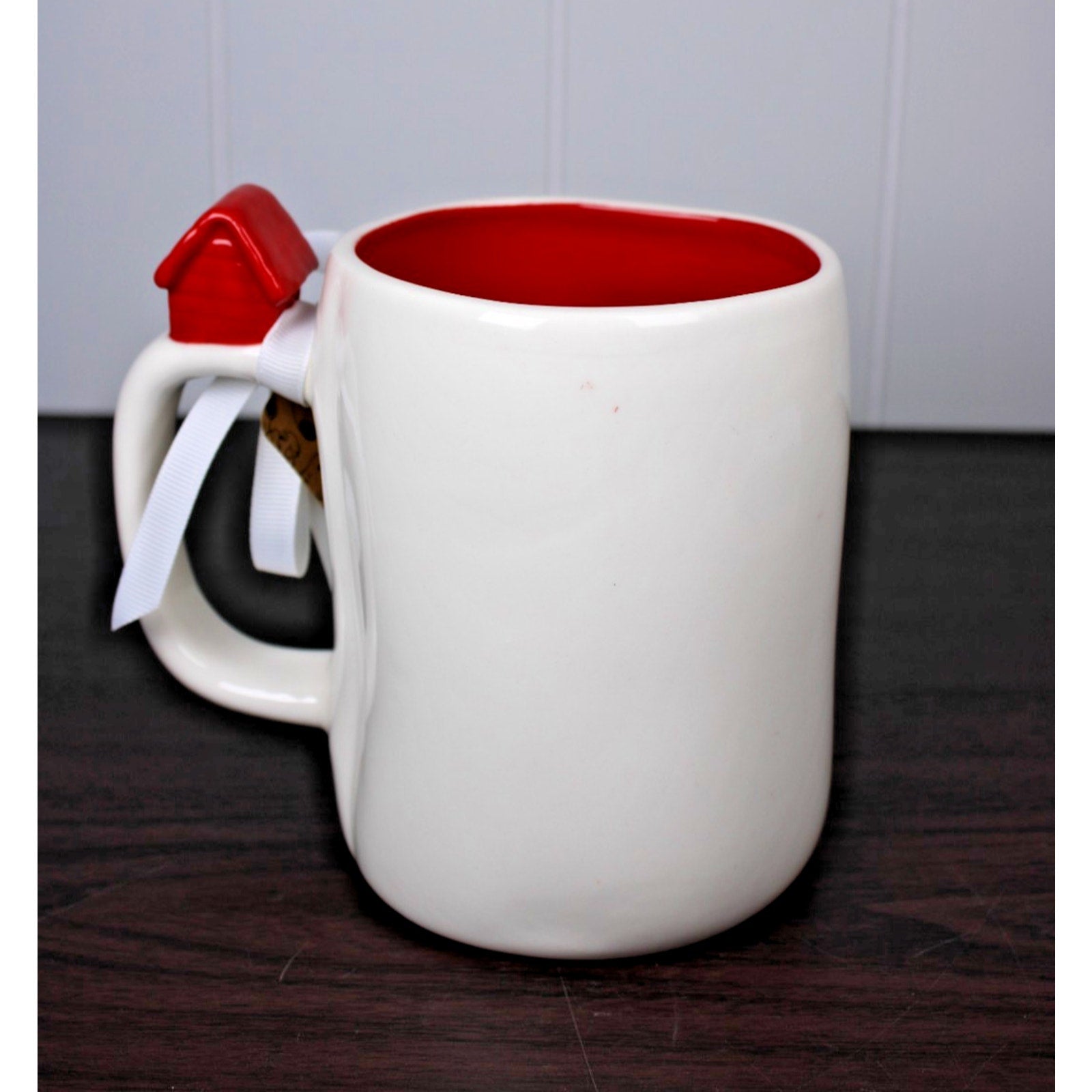 Rae Dunn Mug PEANUTS Snoopy FLYING ACE Red House On Handle New/Tag