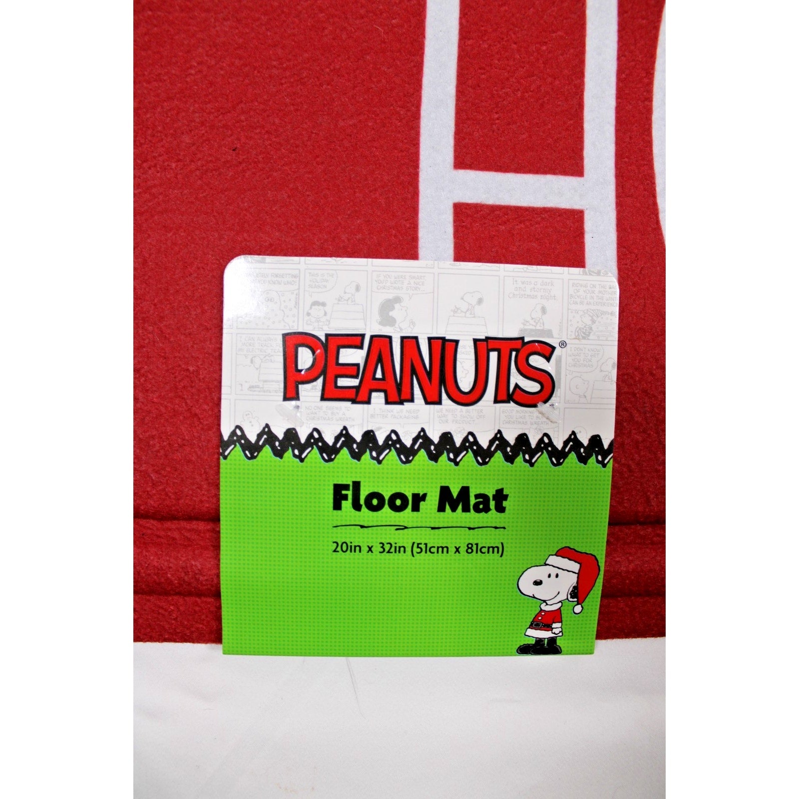 PEANUTS Snoopy Eating a Gingerbread Doghouse, Candy Gumdrops Floor Mat 20"x32"