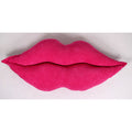 Corduroy Lip Shaped Throw Pillow Cushion Hot Pink - 24 x 10 inches