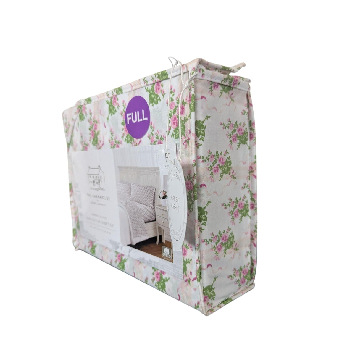 The Farmhouse Rachel Ashwell 100% Cotton Roses Floral FULL Sheets NEW