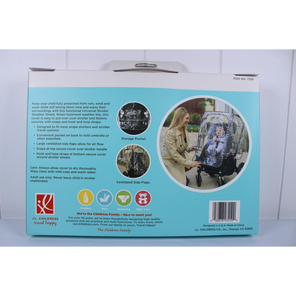 J.L Childress Travel Happy Universal Stroller Weather Shield Baby/Toddler Rain