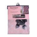 New Juicy Couture Pink Black Roses JC Logo,  Fabric Shower Curtain 12 Hooks