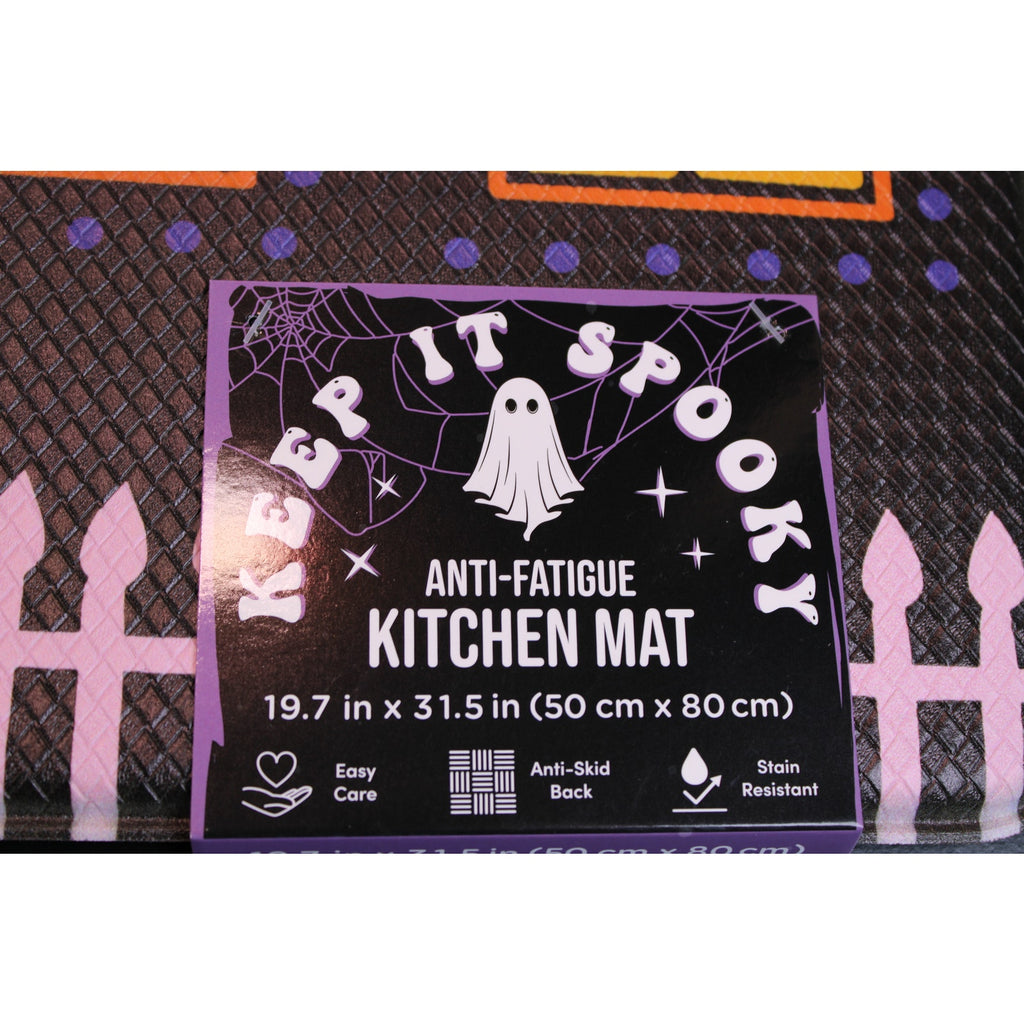 KEEP IT SPOOKY - Anti-Fatigue Kitchen Mat 19.7x31.5, Haunted House, Ghost Bats